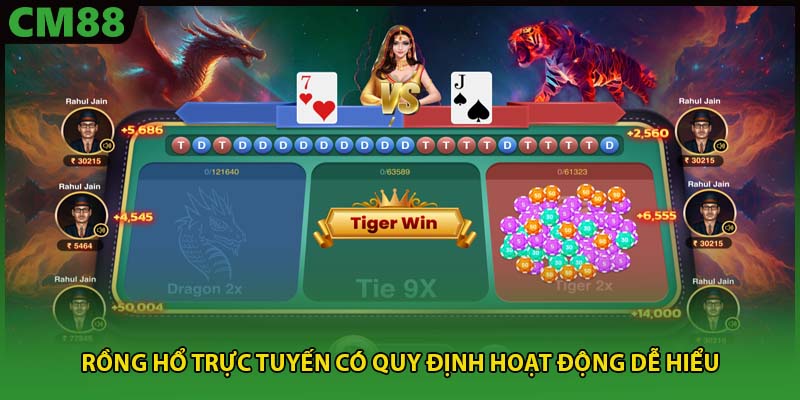 Rồng hổ trực tuyến có quy định hoạt động dễ hiểu
